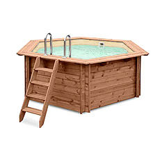 Piscina in legno fuori terra JARDIN 354 Liner sabbia