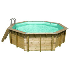 Piscina in legno fuori terra da giardino OCEAN 430 - Liner sabbia