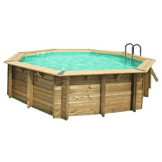 Piscina in legno fuori terra da giardino OCEAN 510 - Liner sabbia