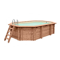 Piscina in legno fuori terra JARDIN 490 Liner sabbia