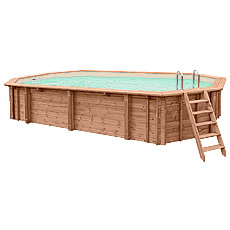 Piscina in legno fuori terra JARDIN 814 Liner sabbia