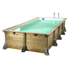 Piscina in legno fuori terra AZURA 430x300 - h.126 Liner sabbia