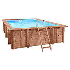 Piscina in legno da giardino rettangolare JARDIN CARRE 7x3