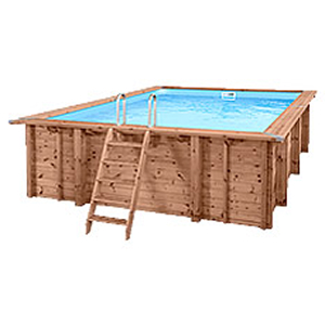 Piscina in legno da giardino rettangolare JARDIN CARRE 6x2,85
