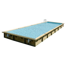 Piscina in legno fuori terra rettangolare MASTER POOL 1100x500