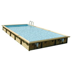 Piscina in legno fuori terra rettangolare MASTER POOL 800x500