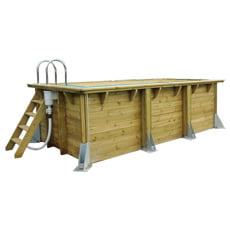 Piscina in legno fuori terra AZURA 505x350 - Liner sabbia