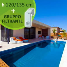 Piscina interrata kit pannelli acciaio RESIDENTIAL POOL 7x3 m