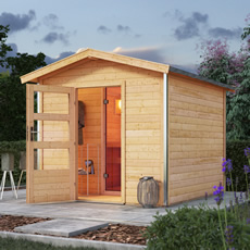 Sauna finlandese da giardino Aida con anticamera