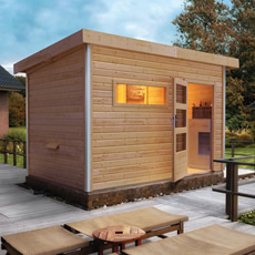 Sauna finlandese da giardino Zen 2