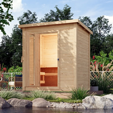 Sauna finlandese da interno in massello Ketty1 38 mm
