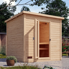 Sauna finlandese da esterno Ketty3 in massello 38mm - 231x196x228cm