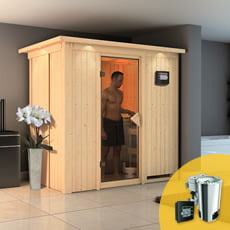 Sauna finlandese multifunzione Variado con stufa COMBO-BIO 3,6 kW