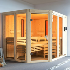 Sauna multifunzione finlandese e infrarossi Eva per centro benessere