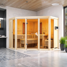 Sauna multifunzione finlandese infrarossi Eva 2 per centro benessere