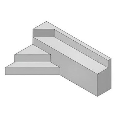 Scala ad angolo con panca H120 triangolare