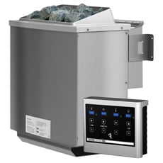Stufa 4,5 kW Combo-Bio per sauna finlandese con comandi esterni